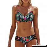 Boomboom Women Bohemia Push-up Padded Bra Beach Bikini Sets Green 2 B078HXDC54